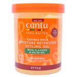 ژل مرطوب کننده بذرکتان و روغن زیتون کنتو Cantu Shea Butter Moisture Retention Styling Gel With Flaxseed & Olive Oil