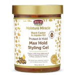 ژل حالتدهنده کرچک سیاه و جوجوبا افریکن پراید African Pride Moisture Miracle Black Castor and Jojoba Protect and Hold Max Hold Styling Hair