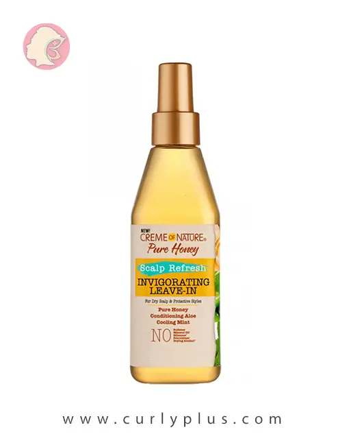 cerem of nature levain اسپری نرم کننده و تقویت کننده اسکالپ کرم اف نیچر Creme of Nature Pure Honey Scalp Refresh Leave-In - تصویر 1